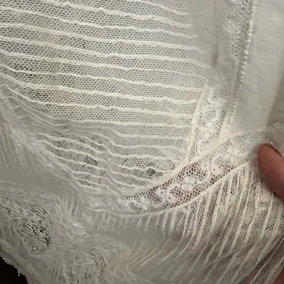 Antique Edwardian Lace Tea Dress 1900s Cotton Lawn Embroidered Bridal - Picture 12 of 14